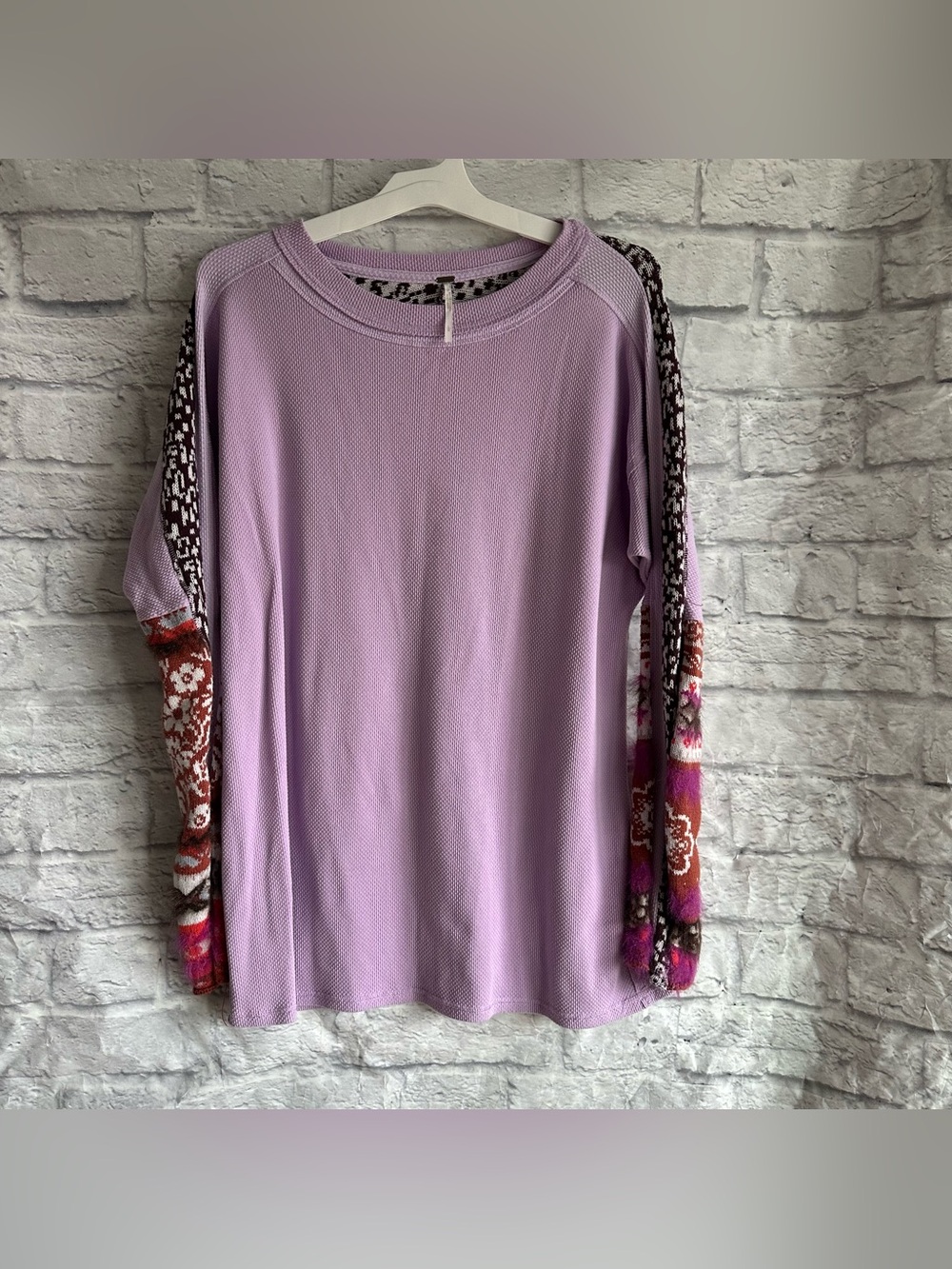 PREOWNED FREE PEOPLE ON MY WAY LONG SLEEVE TEE LARGE L